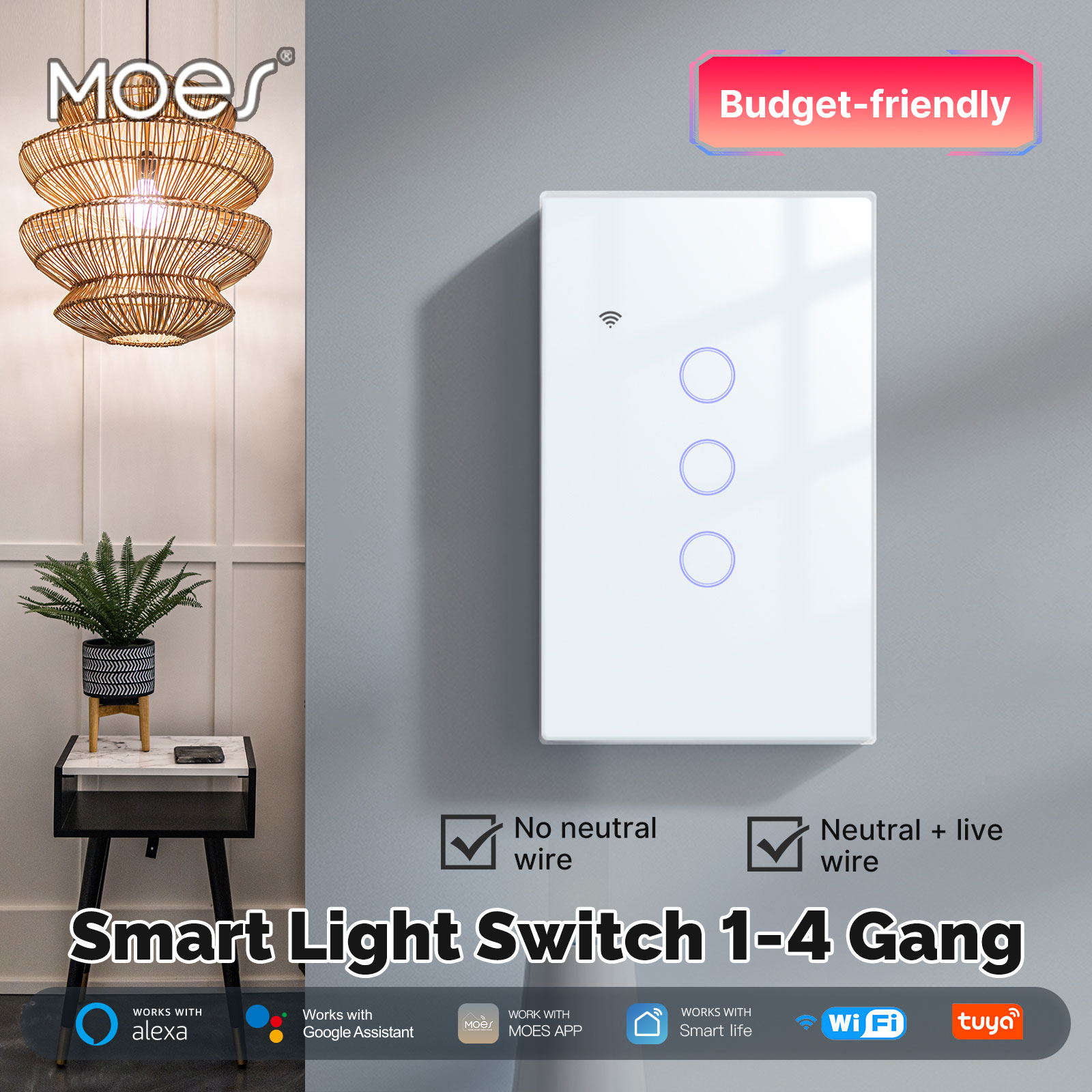 MOES Tuya WiFi Smart Light Swi - Smart Home For Windows 리뷰 및 가격