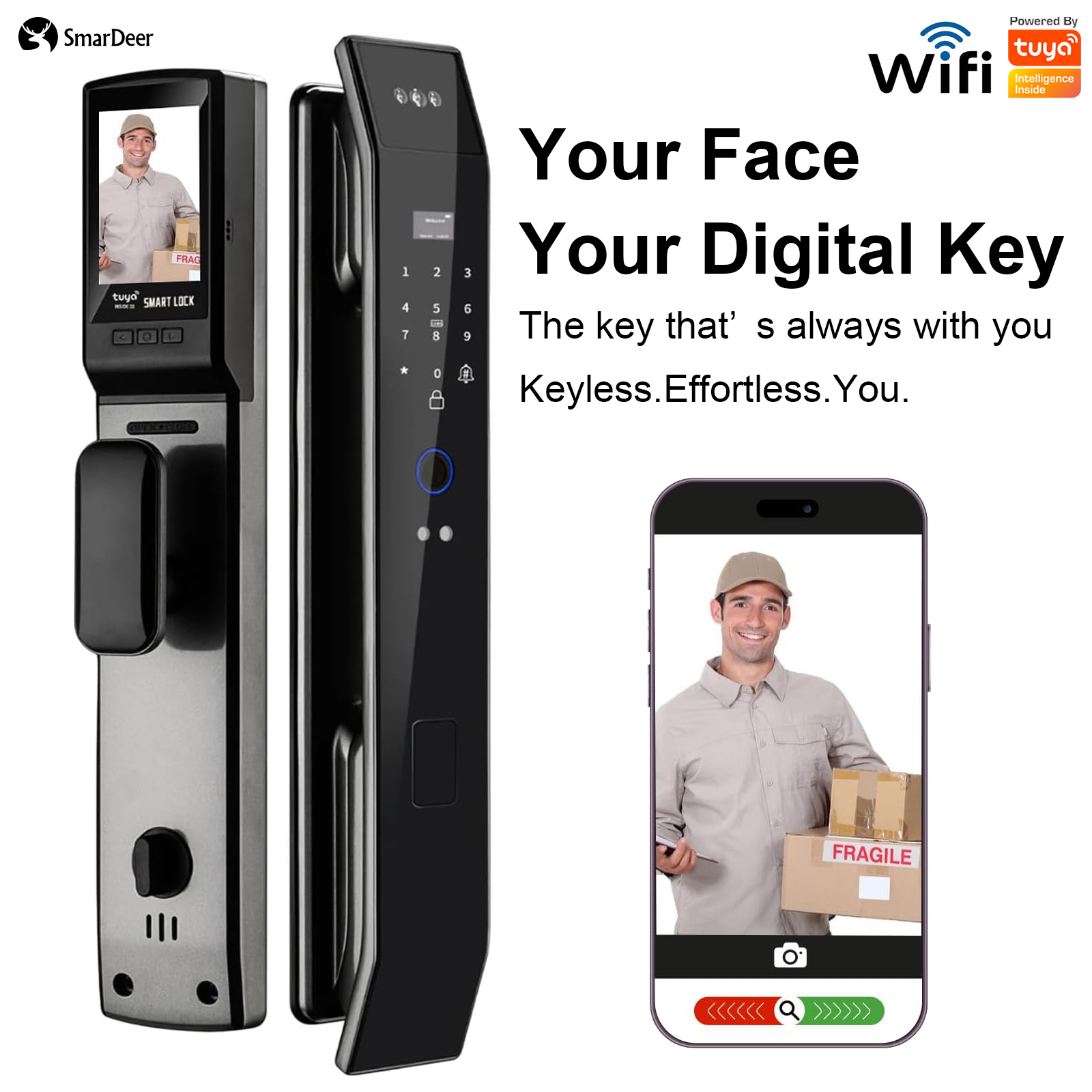 SmaerDeer Smart lock with Came - Wifi Doorbell Camera 리뷰 및 가격