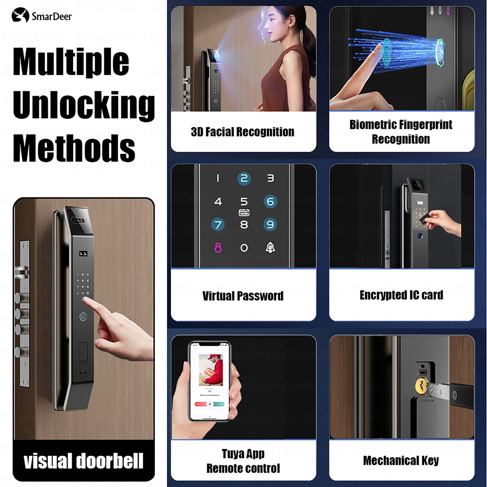 SmaerDeer Smart lock with Came - Wifi Doorbell Camera 리뷰 및 가격