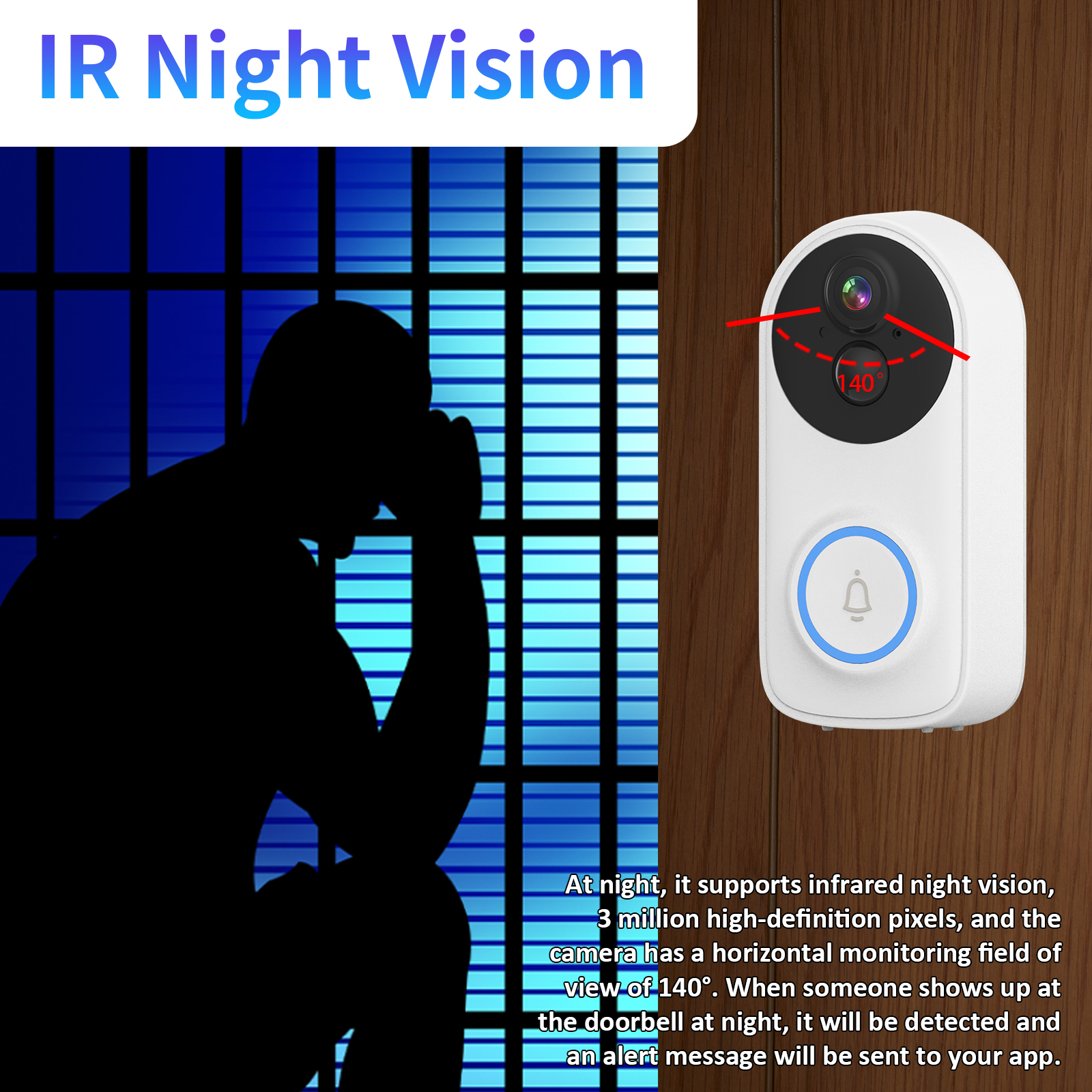 3MP 1296P iCsee APP Wireless W - Wifi Doorbell Camera 리뷰 및 가격