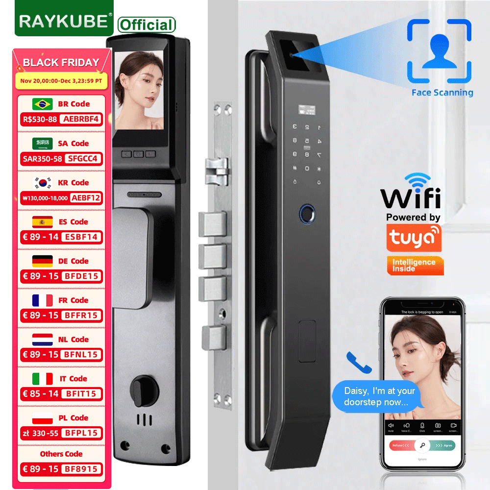 RAYKUBE DF14 Tuya WiFi 3D Face - Wifi Doorbell Camera 리뷰 및 가격