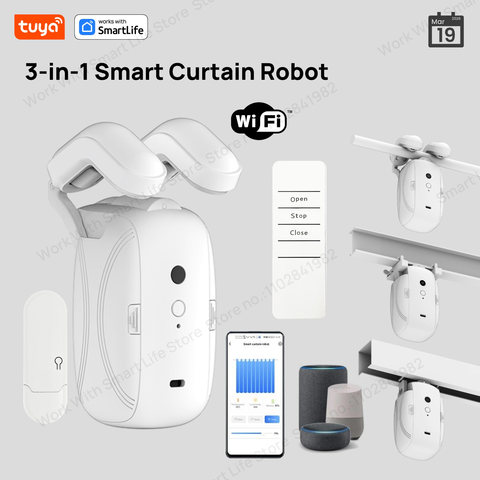 1/2PCS Tuya Smart WiFi Curtain - Smart Home Full System 리뷰 및 가격