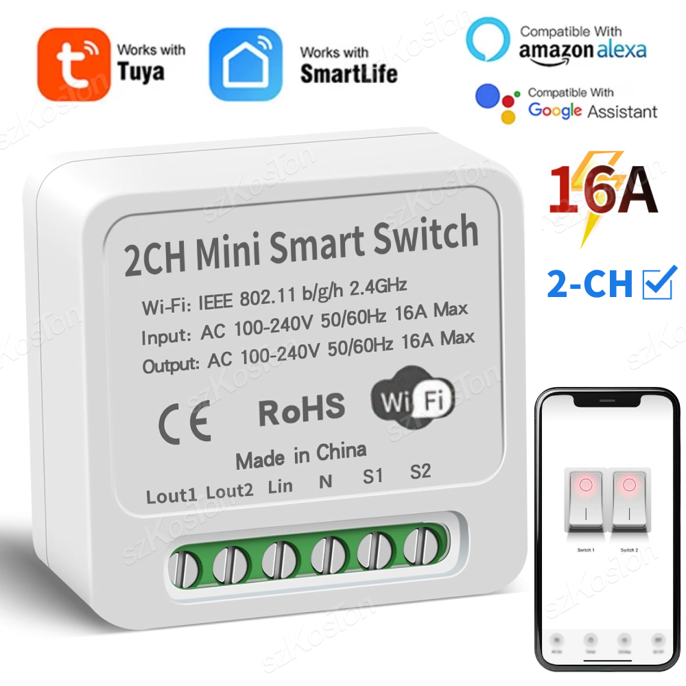 16A Tuya WiFi Smart Switch Mod - Smart Home Button 리뷰 및 가격