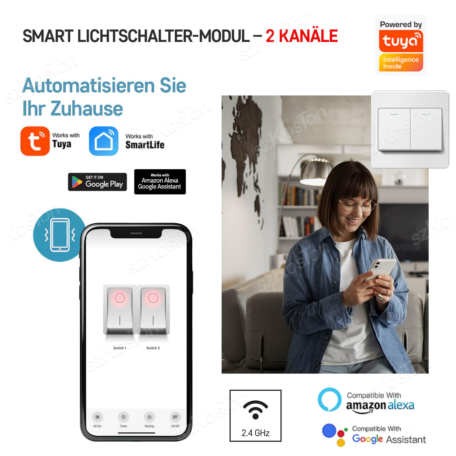 16A Tuya WiFi Smart Switch Mod - Smart Home Button 리뷰 및 가격