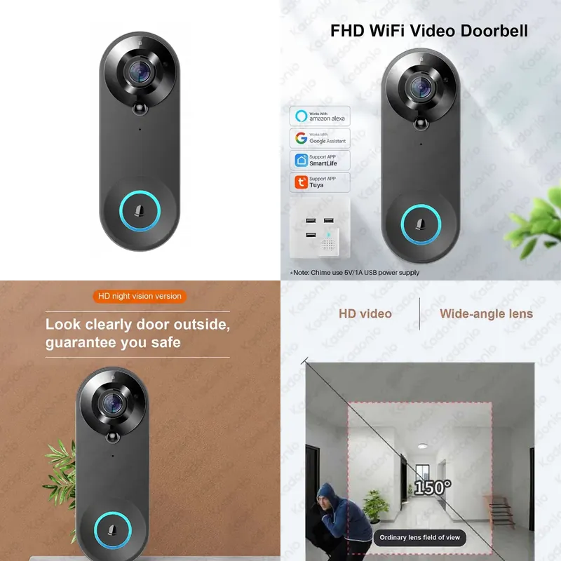 Kadonio 1080P WiFi Video Door  - Wifi Doorbell Camera 리뷰 및 가격