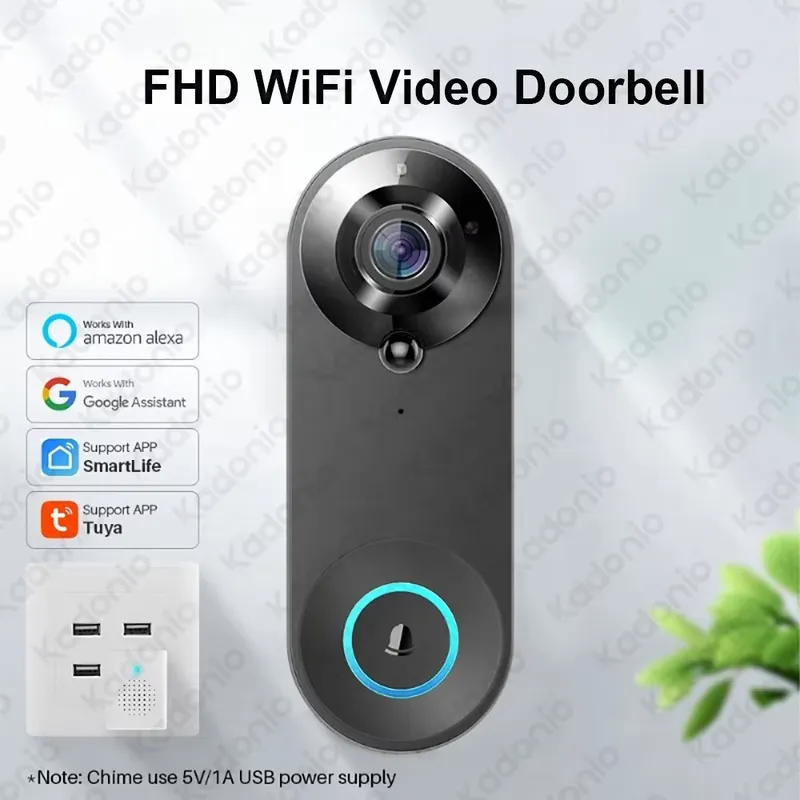 Kadonio 1080P WiFi Video Door  - Wifi Doorbell Camera 리뷰 및 가격