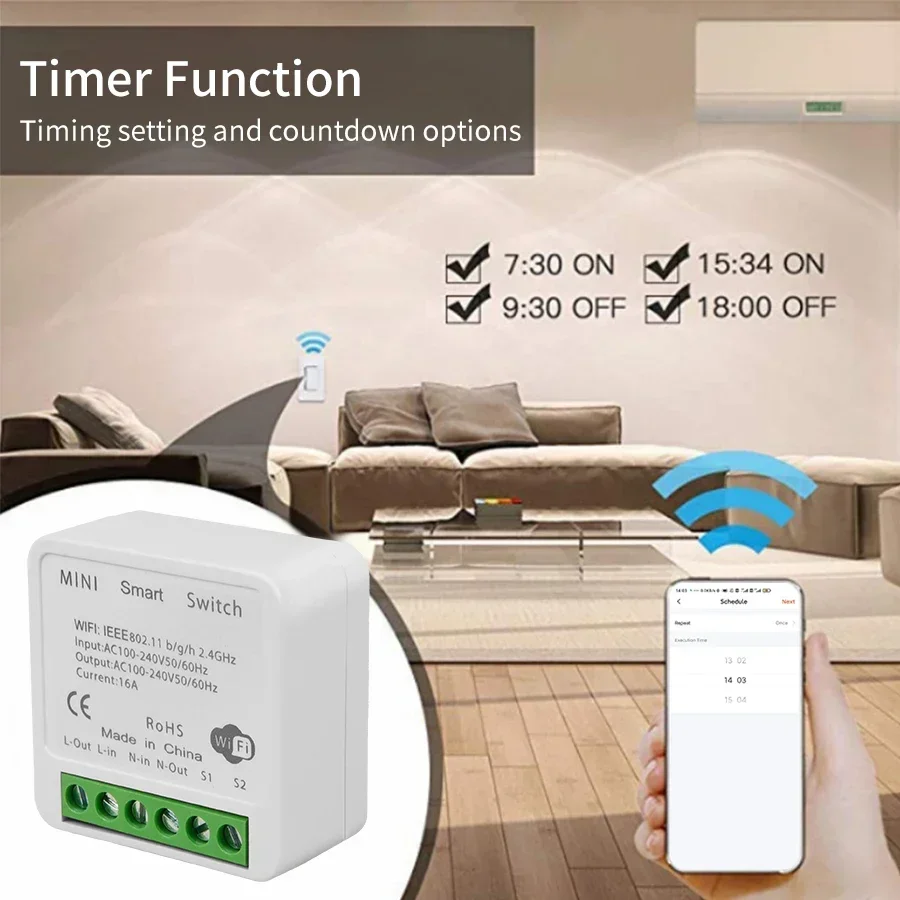 16A 20A Tuya Smart WiFi Switch - Smart Home Remote Control 리뷰 및 가격