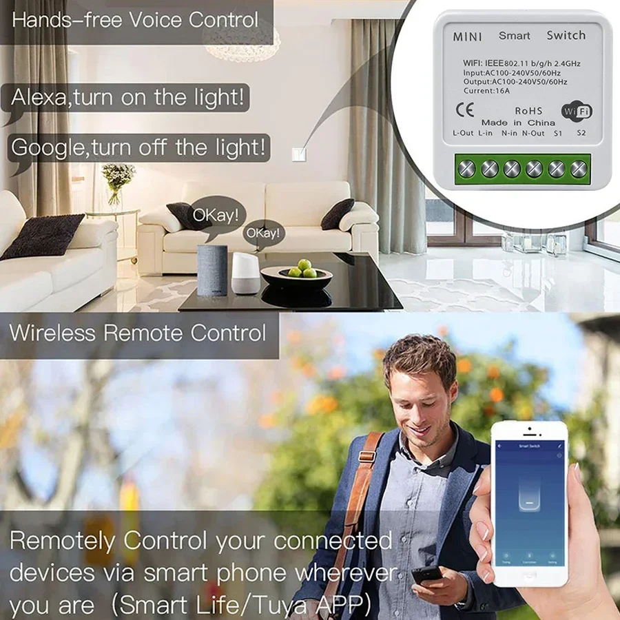 16A 20A Tuya Smart WiFi Switch - Smart Home Remote Control 리뷰 및 가격