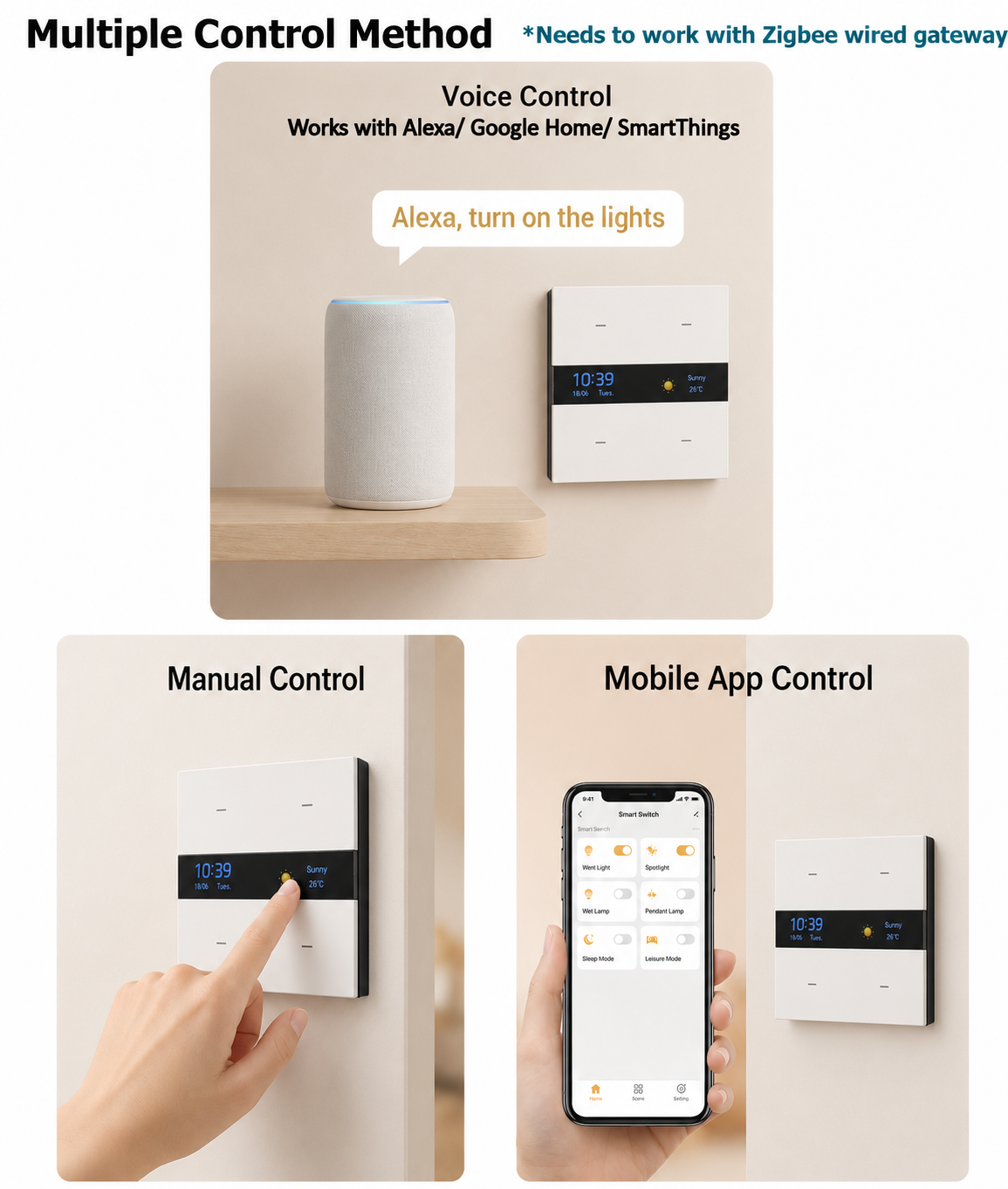 M8 Pro Zigbee Smart Switch Pan - Smart Home Control Panel 리뷰 및 가격