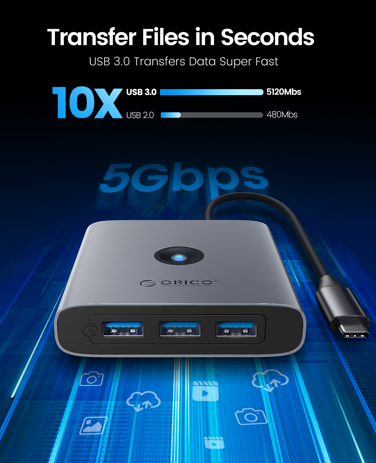 ORICO USB 3.0 Adapter HUB Type - Smart Home Xiaomi Hub 리뷰 및 가격